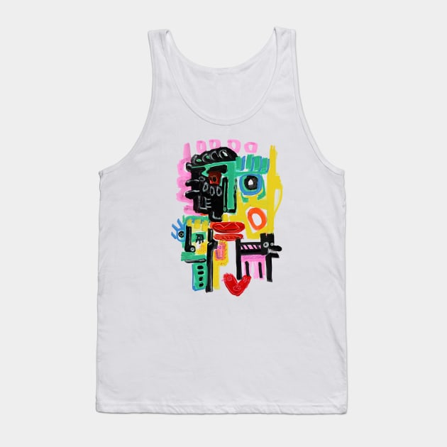 face Tank Top by Angel Rivas